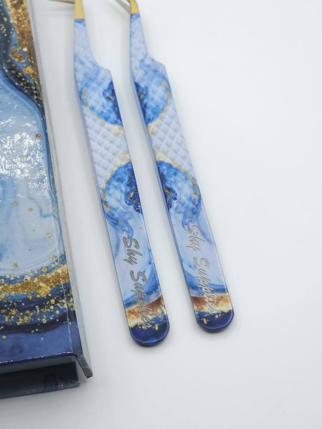 Blue Agate Tweezer Duo