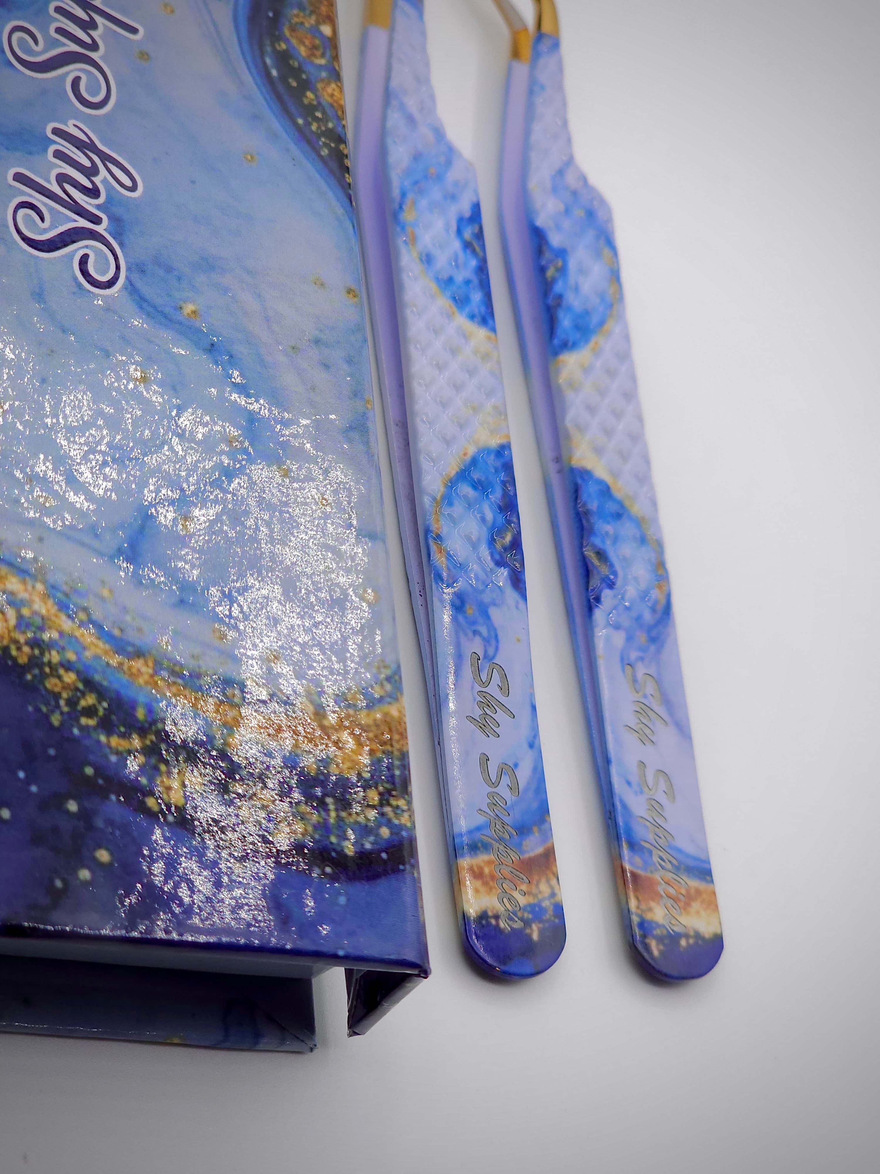 Blue Agate Tweezer Duo