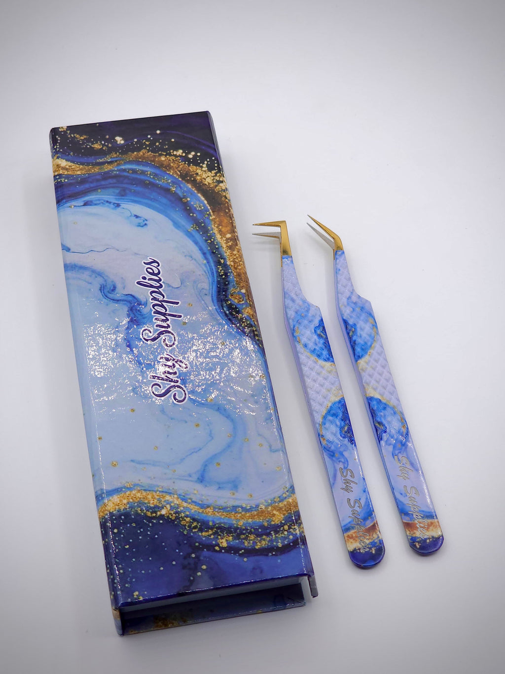 Blue Agate Tweezer Duo